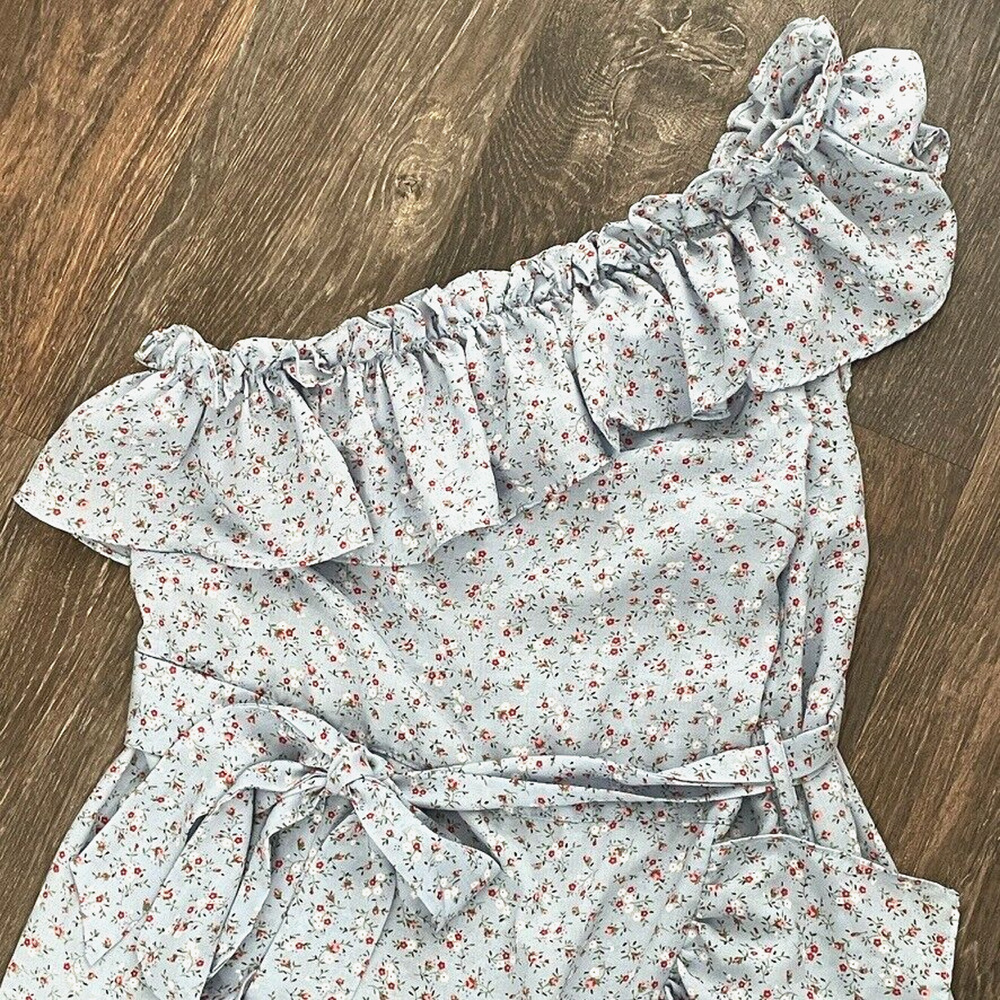 NWT Nasty Gal Women's Cold Shoulder floral ruffle dress Sz 10 Coquette Boho - Picture 4 of 10